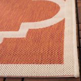 Safavieh Courtyard 4'-0" x 5'-7" Rug in Terracotta