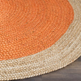 Safavieh Natural Fiber 5'-0" x 5'-0" Rug in Orange / Natural