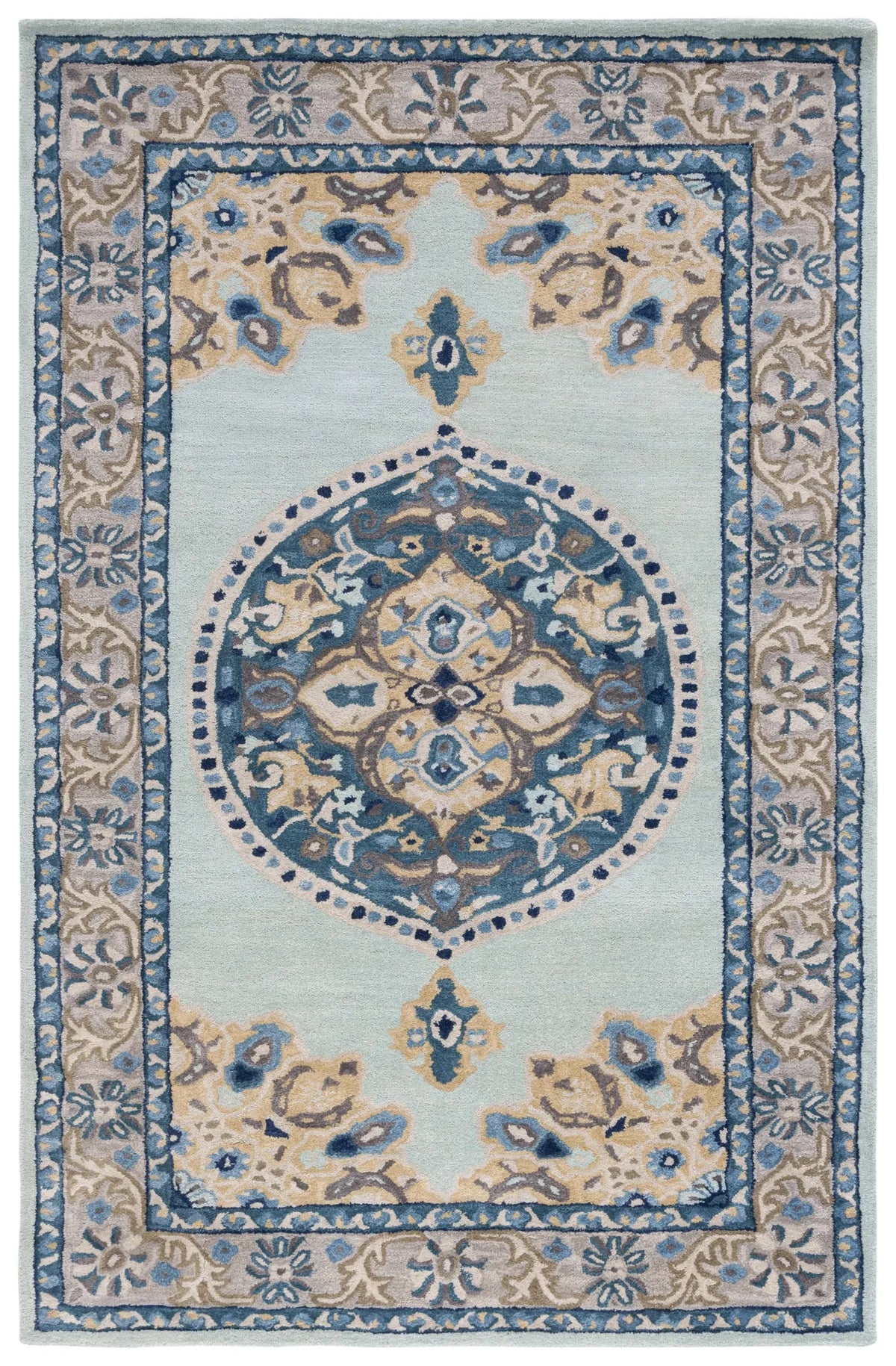 Safavieh Antiquity 4'-0" x 6'-0" Rug in Turquoise / Silver