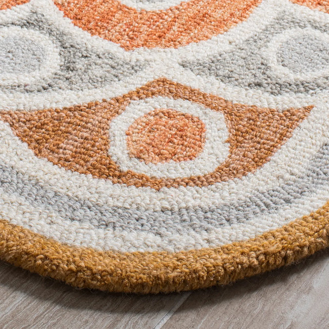Safavieh Novelty 4'-0" x 4'-0" Rug in Grey / Rust