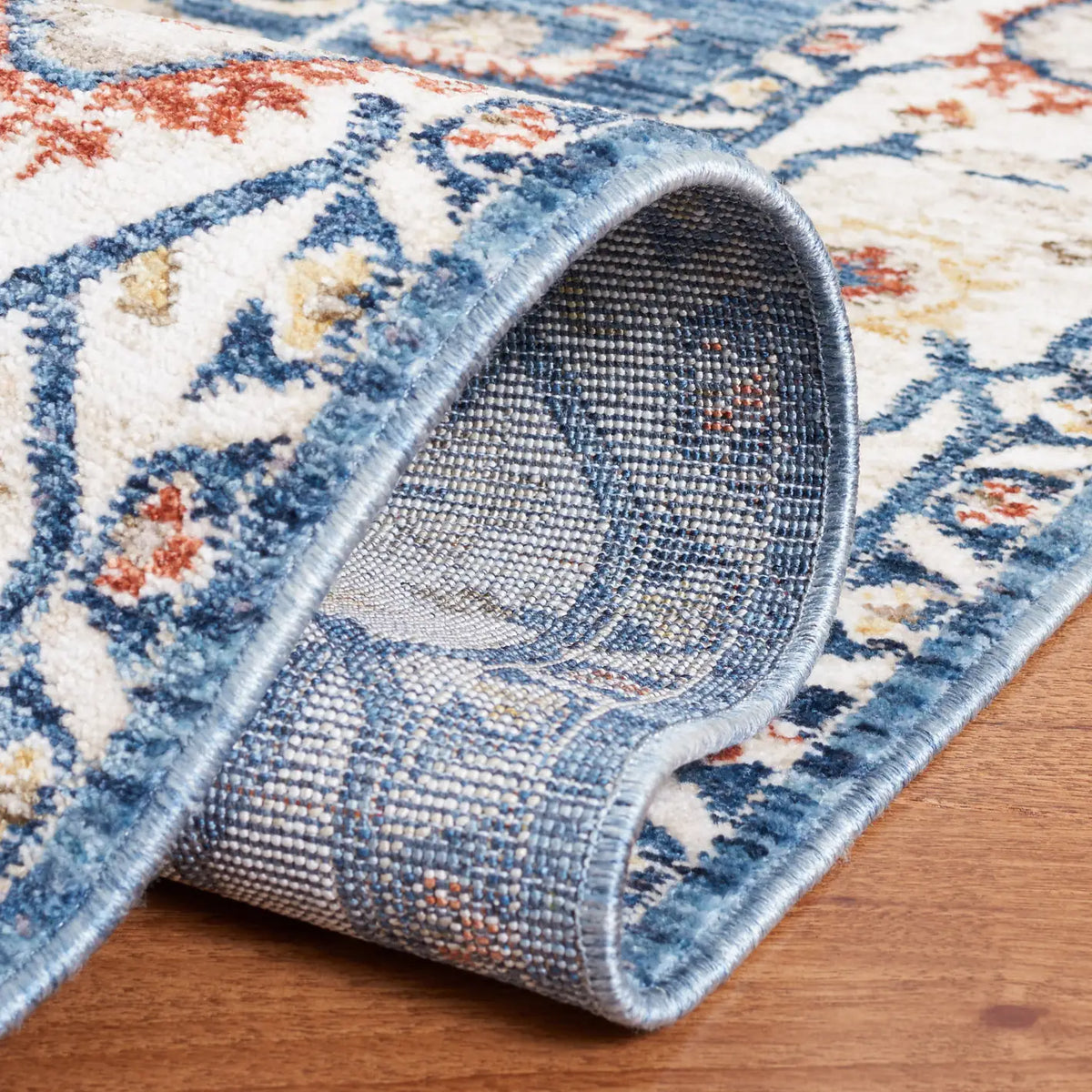 Safavieh Olympia 4'-0" x 6'-0" Rug in Blue / Ivory