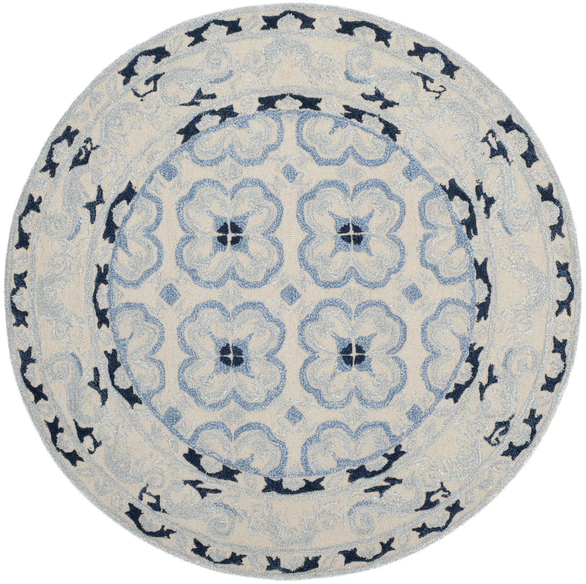 Safavieh Bella 5'-0" x 5'-0" Rug in Ivory / Blue