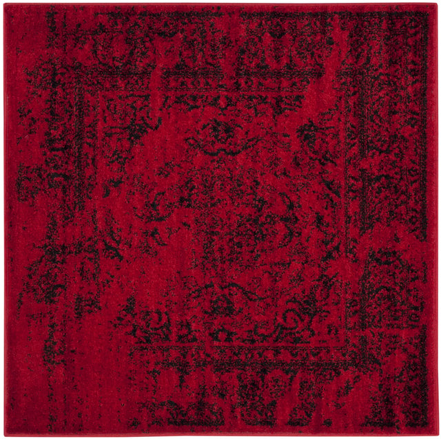 Safavieh Adirondack 4'-0" x 4'-0" Rug in Red / Black