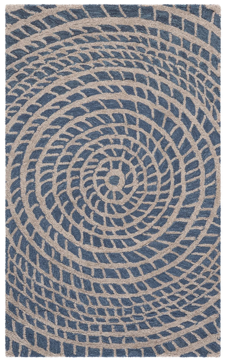 Safavieh Ebony 3'-0" x 5'-0" Rug in Blue / Ivory