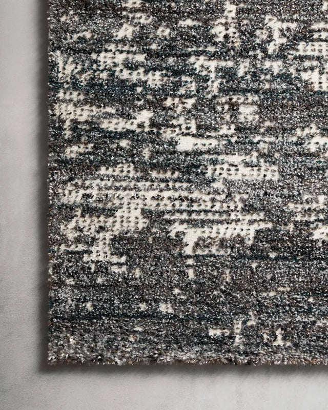 Loloi Augustus Ags-05 Denim Rugs - corner on wood