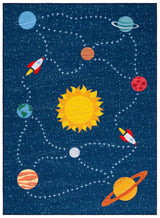 Safavieh Kids Playhouse 200 4'-4" x 6'-0" Rug in Navy / Gold