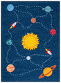 Safavieh Kids Playhouse 200 4'-4" x 6'-0" Rug in Navy / Gold