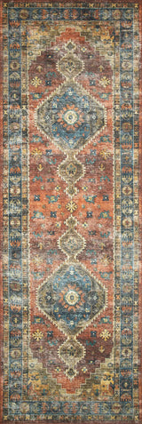 Loloi Skye Sky-11 Rust/Blue Rugs - runner flat