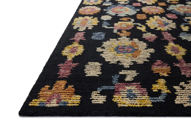 Loloi Tilly TIL-04 Midnight / Multi Rug - rug corner