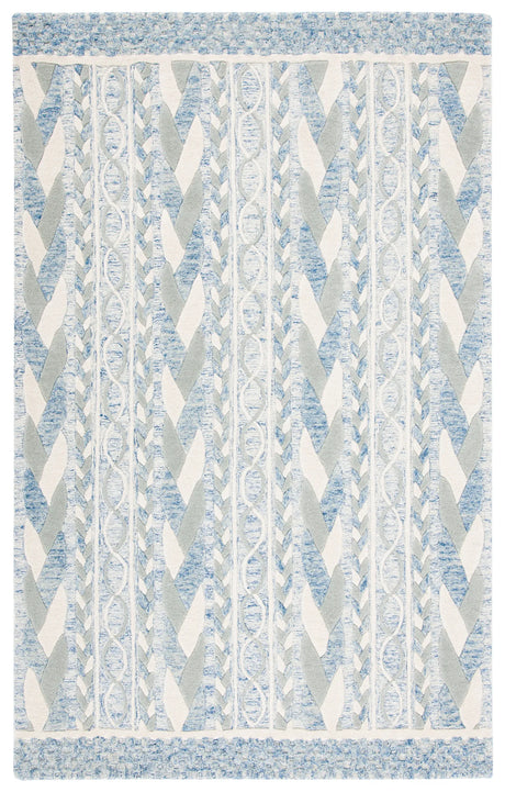 Safavieh Metro 4'-0" x 6'-0" Rug in Blue / Ivory