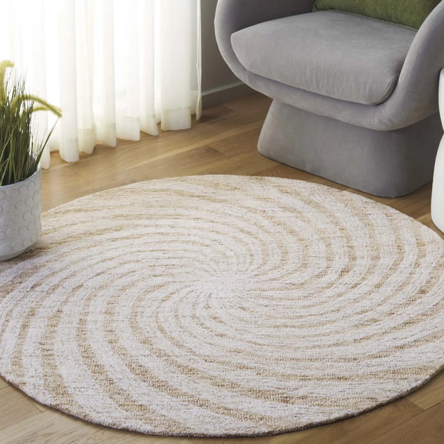 Safavieh Novelty 3'-0" x 3'-0" Rug in Light Brown / Ivory