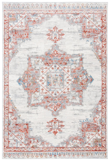 Safavieh Shivan 100 4'-0" x 6'-0" Rug in Ivory / Rust