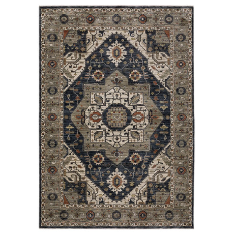 Oriental Weavers Sphinx ELIANA ELI07 Brown Medallion Rugs - main flat