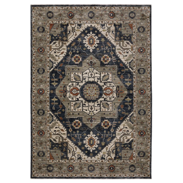Oriental Weavers Sphinx ELIANA ELI07 Brown Medallion Rugs - main flat