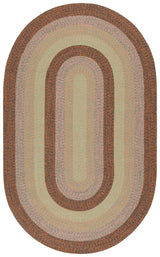 Safavieh Braided 5'-0" x 8'-0" Rug in Dark Brown / Light Green
