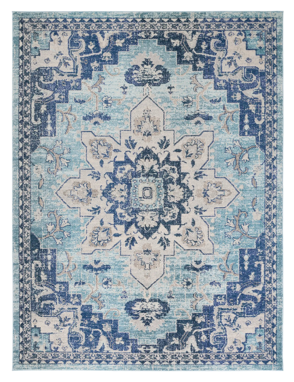 Safavieh Madison 10'-0" x 14'-0" Rug in Teal / Navy