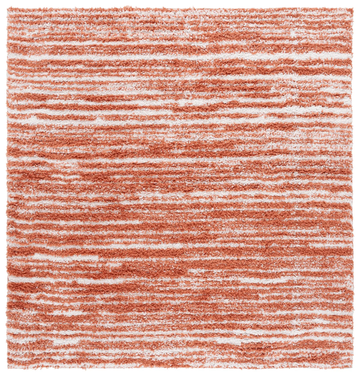 Safavieh Rumi Shag 6'-7" x 6'-7" Rug in Rust / Ivory