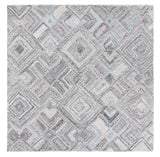 Safavieh Abstract 6'-0" x 6'-0" Rug in Grey / Turquoise
