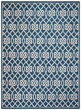 Safavieh Courtyard 6'-7" x 9'-6" Rug in Navy / Light Beige