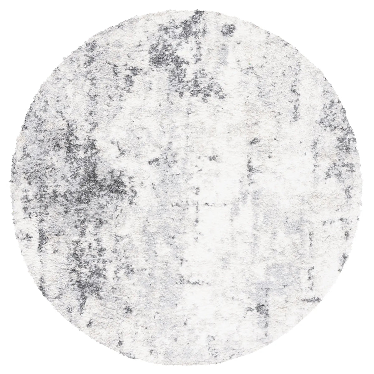 Safavieh Berber Shag 6'-7" x 6'-7" Rug in Ivory / Grey