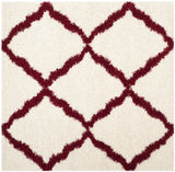 Safavieh Sgd-Dallas Shag 6'-0" x 6'-0" Rug in Ivory / Red