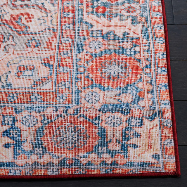 Safavieh Tucson 4'-0" x 6'-0" Rug in Rust / Navy