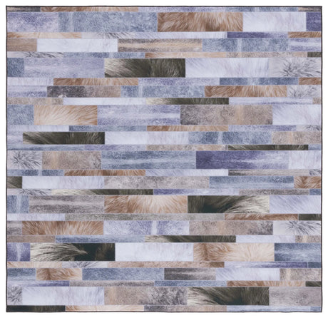 Safavieh Faux Hide 6'-0" x 6'-0" Rug in Beige / Purple