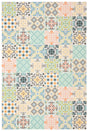 Safavieh Vinyl Floor 3'-3" x 5'-0" Rug in Blue / Yellow