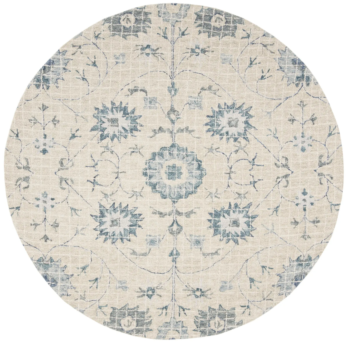 Safavieh Blossom 6'-0" x 6'-0" Rug in Silver / Blue