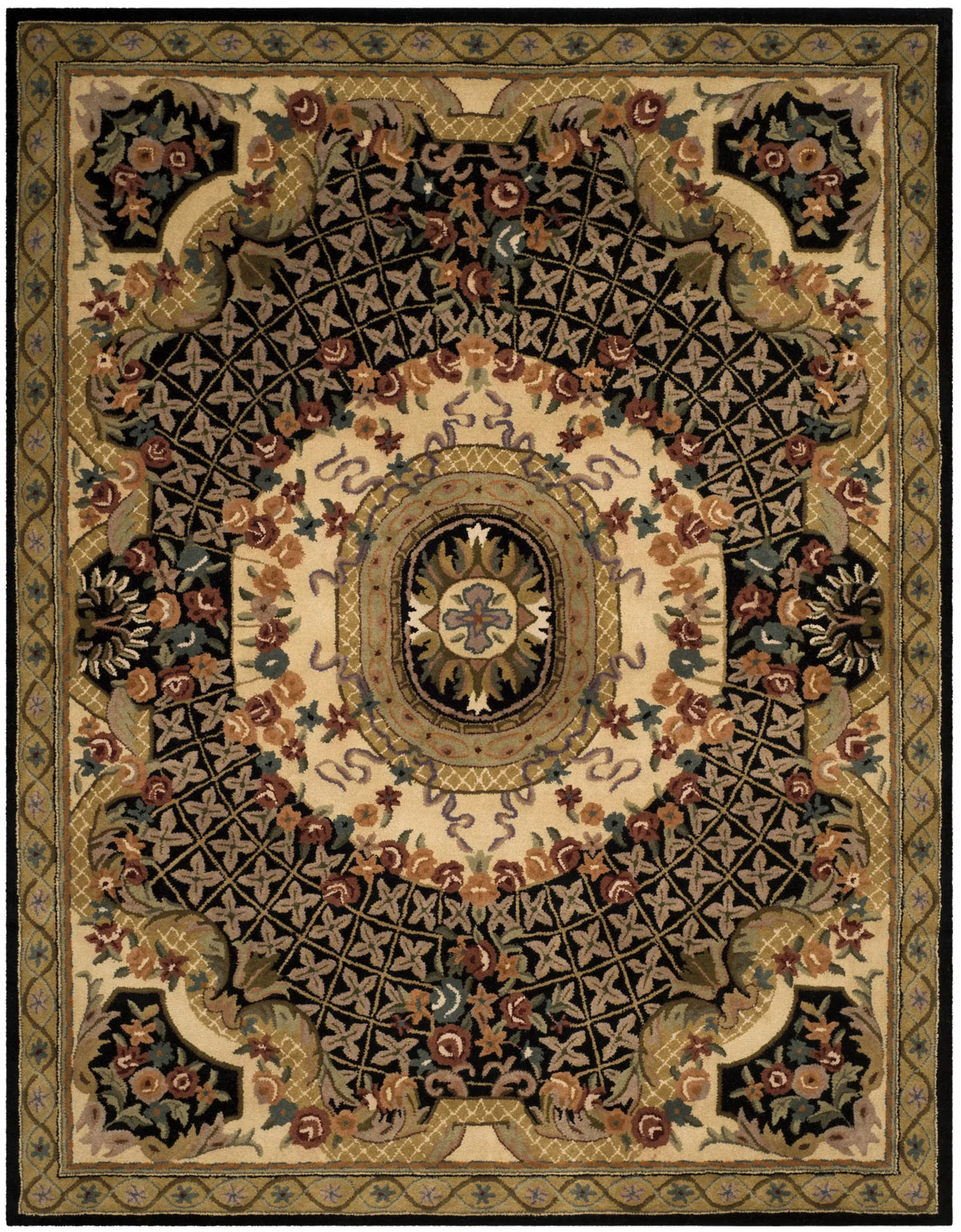 Safavieh Classic 9'-6" x 13'-6" Rug in Black / Gold