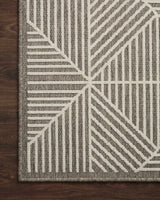 Loloi Rainier Rai-03 Natural/Ivory Rug - corner on wood