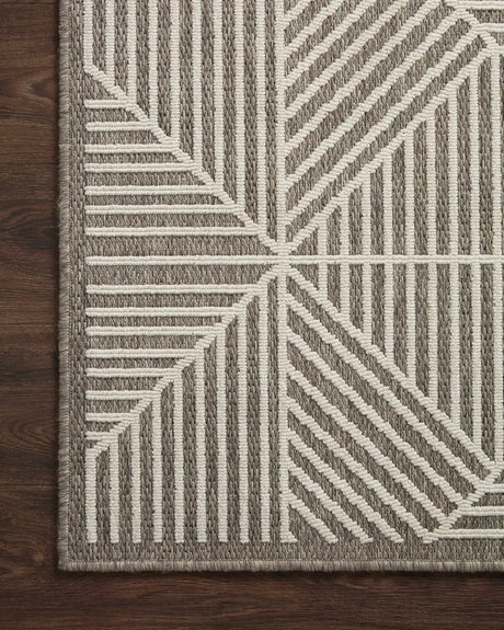 Loloi Rainier Rai-03 Natural/Ivory Rug - corner on wood