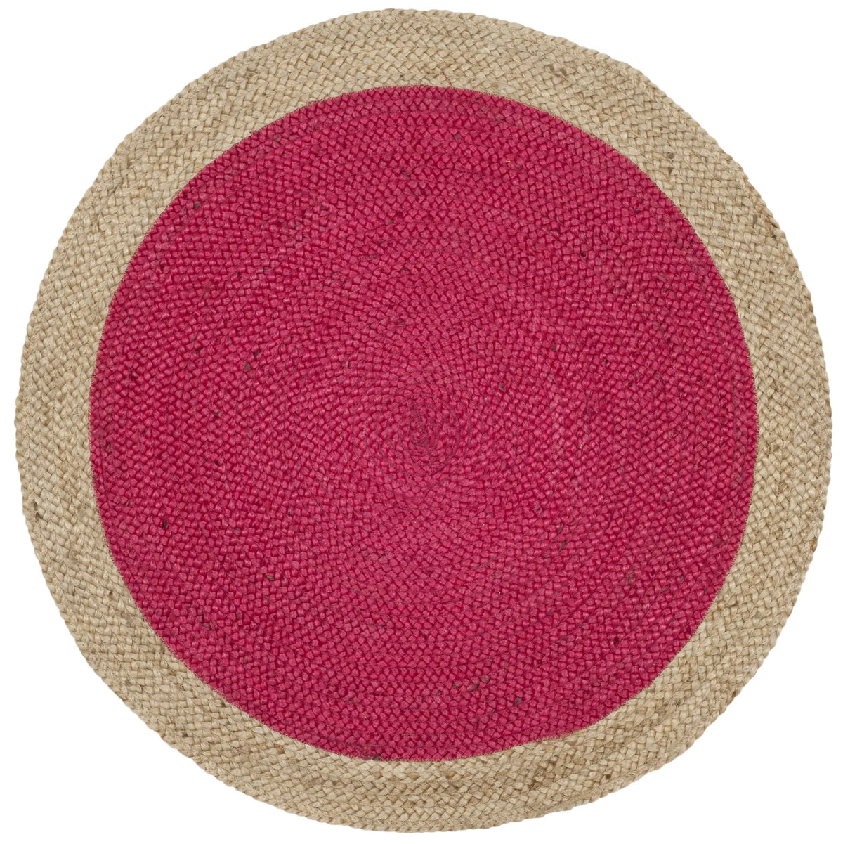 Safavieh Natural Fiber 3'-0" x 3'-0" Rug in Fuchsia / Natural