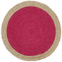 Safavieh Natural Fiber 3'-0" x 3'-0" Rug in Fuchsia / Natural