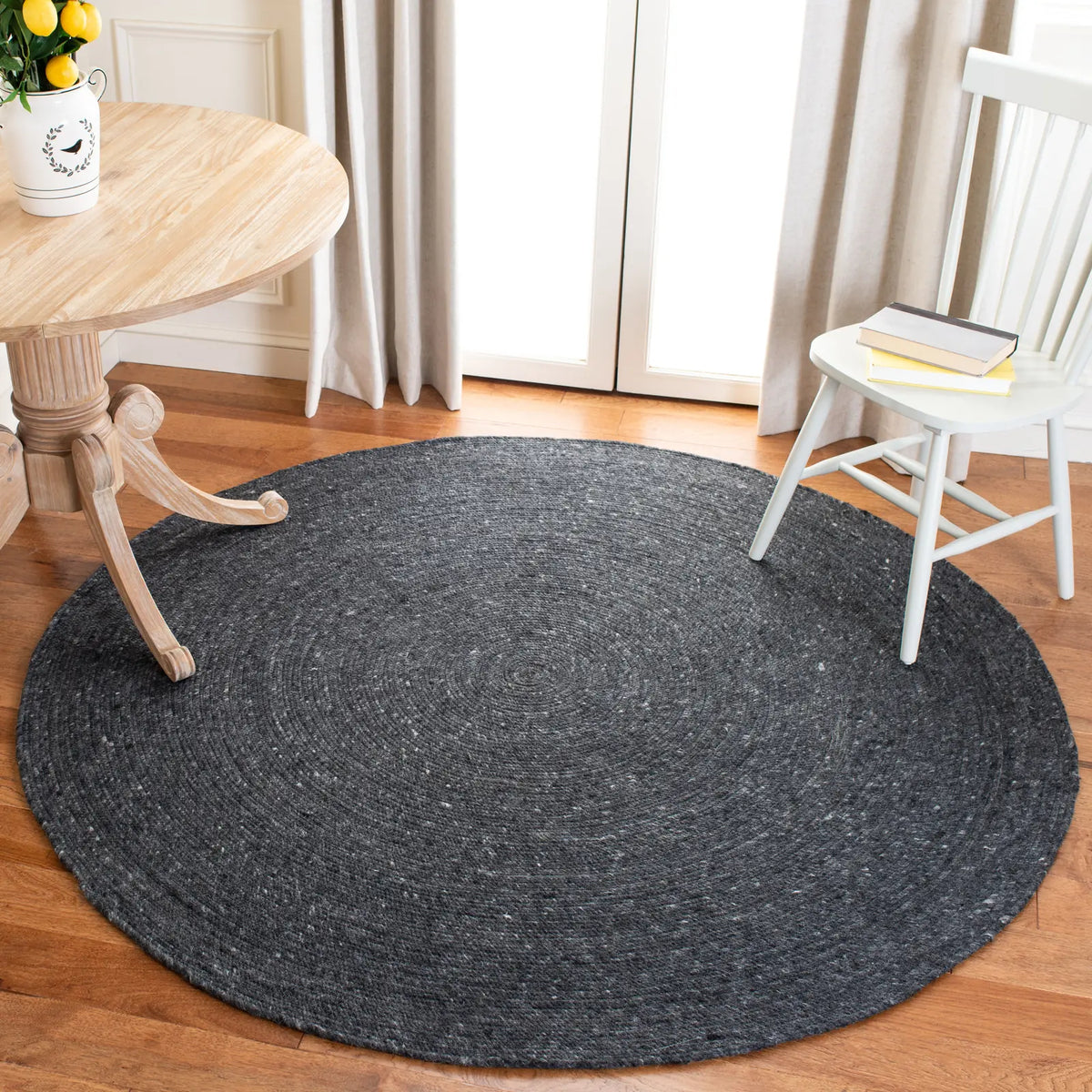 Safavieh Braided 5'-0" x 5'-0" Rug in Black
