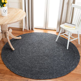Safavieh Braided 5'-0" x 5'-0" Rug in Black