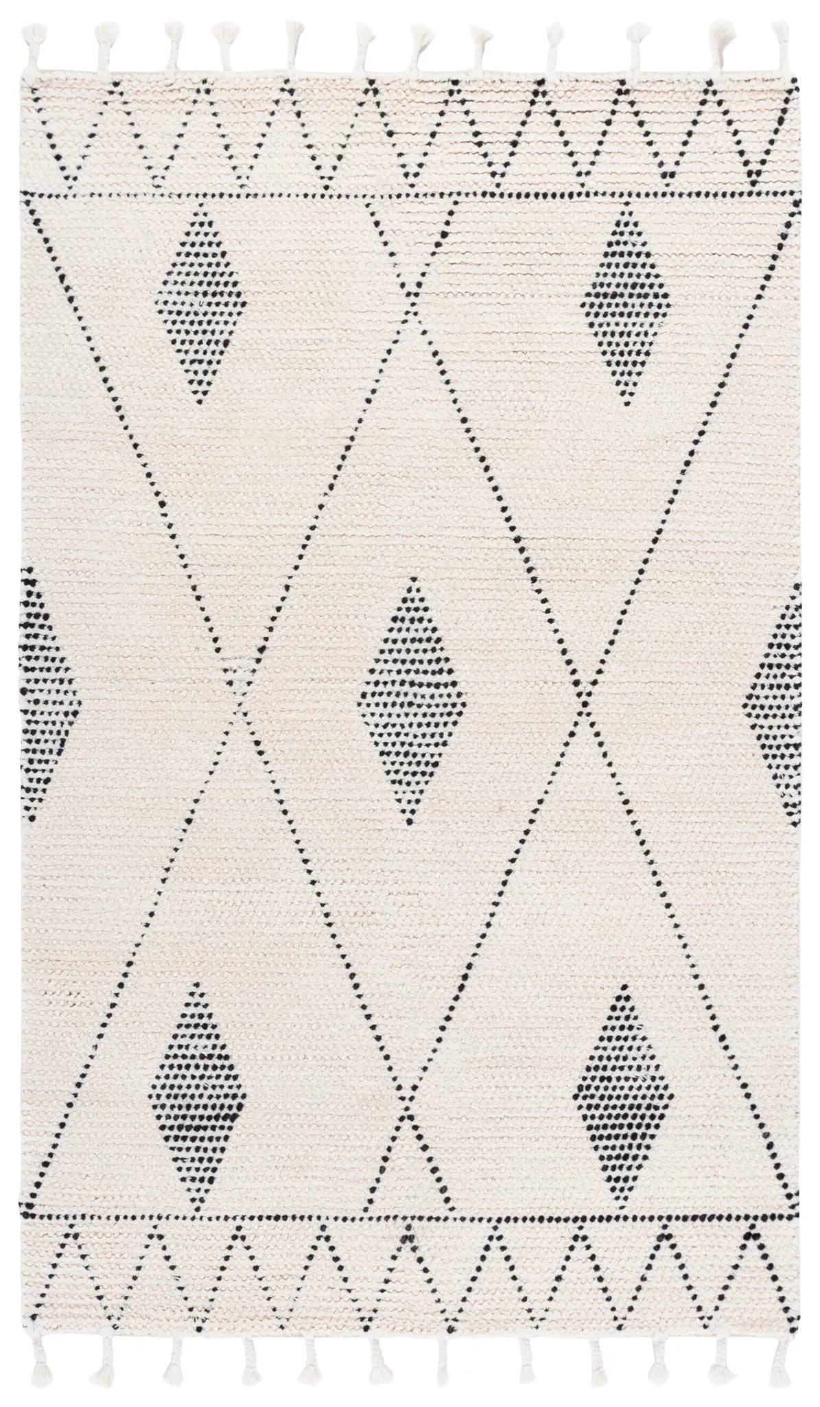 Safavieh Casablanca 4'-0" x 6'-0" Rug in Ivory / Black