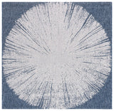 Safavieh Courtyard 6'-7" x 6'-7" Rug in Beige / Navy