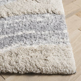 Safavieh Hi-Lo Shag 4'-0" x 6'-0" Rug in Grey / Light Beige