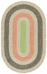 Safavieh Braided 5'-0" x 8'-0" Rug in Black / Light Green