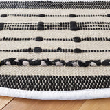 Safavieh Striped Kilim 6'-0" x 6'-0" Rug in Beige / Black