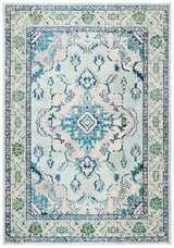 Safavieh Monaco 4'-0" x 5'-7" Rug in Light Blue / Ivory