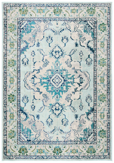 Safavieh Monaco 4'-0" x 5'-7" Rug in Light Blue / Ivory
