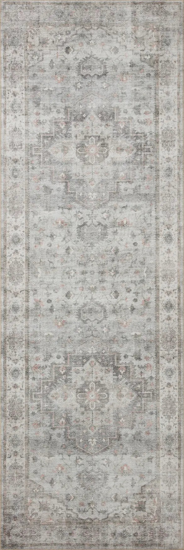 Loloi Heidi Hei-02 Dove/Blush Rugs - runner flat