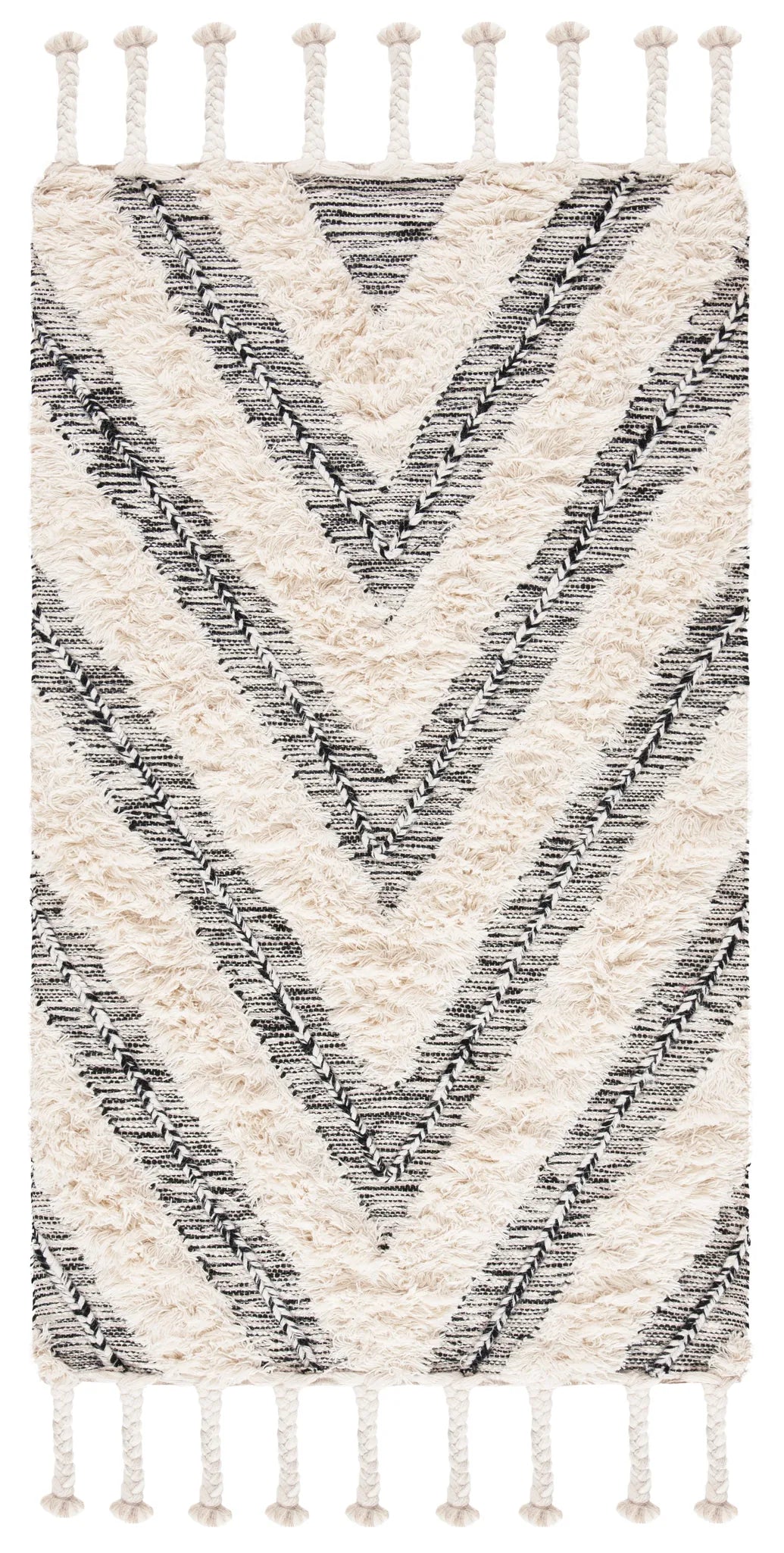 Safavieh Kenya 3'-0" x 5'-0" Rug in Black / Ivory