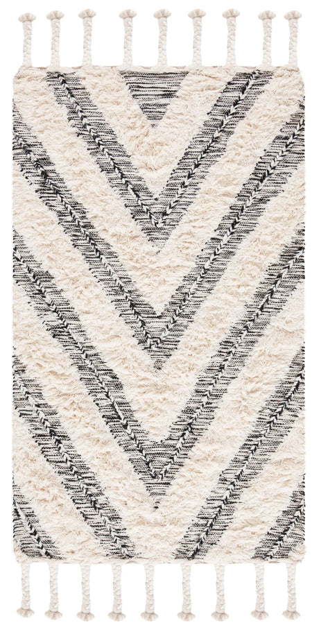 Safavieh Kenya 3'-0" x 5'-0" Rug in Black / Ivory