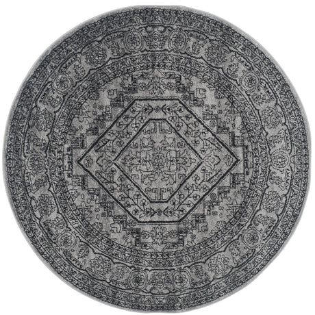 Safavieh Adirondack 6'-0" x 6'-0" Rug in Silver / Black