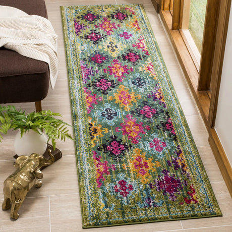 Safavieh Monaco 2'-2" x 8'-0" Rug in Green / Multi