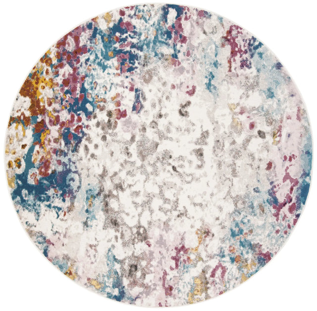 Safavieh Aria 6'-5" x 6'-5" Rug in Cream / Dark Teal