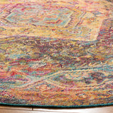 Safavieh Crystal 7'-0" x 7'-0" Rug in Teal / Rose
